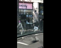 Man and woman pictorial sidewalk House of Chimney Cakes Part 1