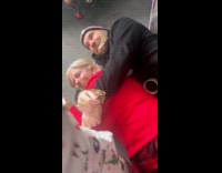 Grandparents tied up by elf on the shelf 