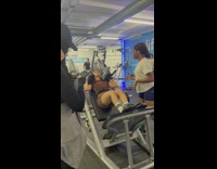 Woman spots at gym