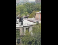 Collab winy - Guy on rooftop horse whipped on the back