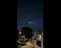 Collab WINY - Space X rocket light trail night sky