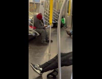 All passengers fall asleep on subway ride