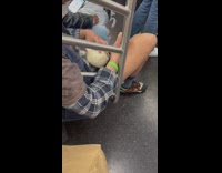 Man has gross white rat as pet on lap