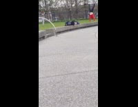 man red shirt handstand walk