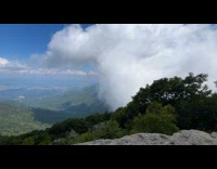 Time lapse of clouds seen from cliff