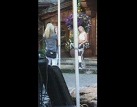 Girl white crop top flowers live band