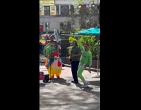 Collab WINY - Guys dance plays trombone in the park