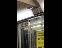 Air-condition leaking inside subway train