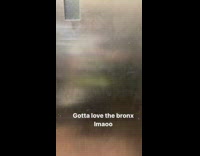 Recording of a scary poster located on the exit of a subway