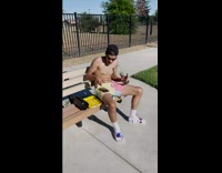 Guy burns himself trying to smoke 