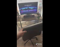Guy shows off desk setup 