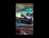 Woman coworker does funny things security camera 