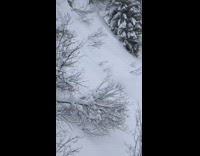 Guy tries to ski off cliff fail 