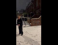 Teenager Throws Snowball and Goes Inside Window