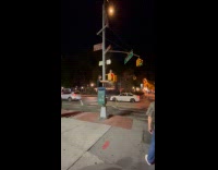 Man smoke machine for doll on stoplight