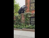 Black gorilla king kong decoration brick building 