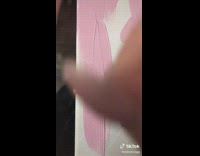 Videos of sewn rose on canvas artwork