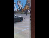 Guy in parking lot self timer picture