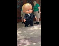 Collab BitchMP - Boss Baby character dancing universal studios