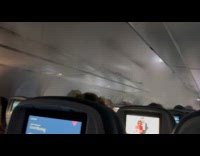 Humid air filled the airplane water vapor