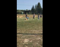 Woman white top pumpkin farm photo shoot Part 2
