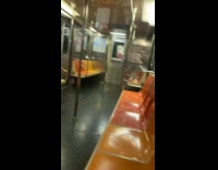 Woman shows hot hot it is inside train