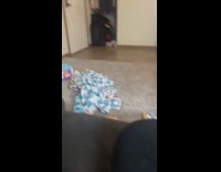 Kid carrying tortilla chips trips on blanket 