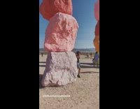 Tourist photo shoot Seven Magic Mountains