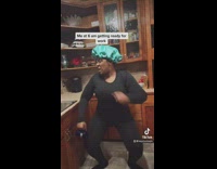 Woman dances before work 