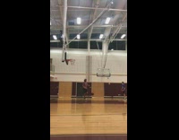 Guy bounces basketball hits himself fail court 