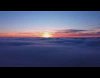 Aerial Drone footage of the sunset above