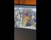 Chef falls on slippery kitchen floor 