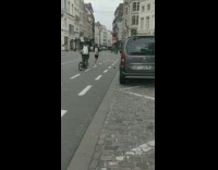 Guy shirt loud clap dance middle street