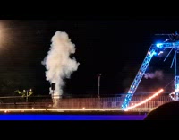 Fireworks and Flames show festival at night