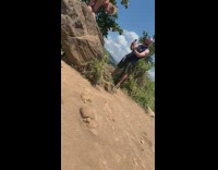 big rock photo hike pose 