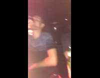 Guy passes out at the bar with face inside measuring cup