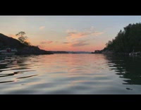 Water lake sunset relax video reflection