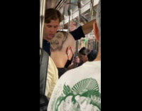 Collab Subway Creatures - Face tattoo behind head of bald man