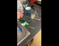 Girl microwaves ham packet fire