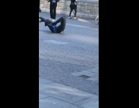 Guy rolls legs on back 