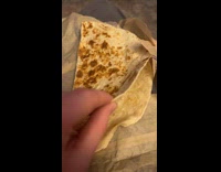 Mans cheese quesadilla has no cheese 