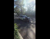 Man lifts and stops engine while it accelerates