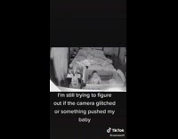 Baby suddenly falls over like its being pushed 