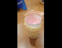 Cup wrapper inside ice cream cone Culvers