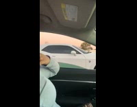 Collab BitchMP - White car drag race hit it 