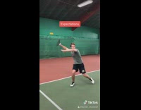 expectations vs reality playing tennis indoor court