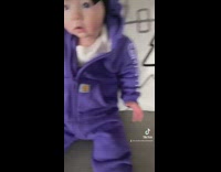 Collab Clips MPUGC2 - Baby in purple tracksuit throws up on itself