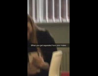 Three girls in class protractor on forehead 