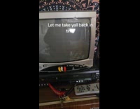 Man shows nostalgic old tv model 