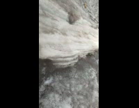 Woman almost falling into glacier crevasse 